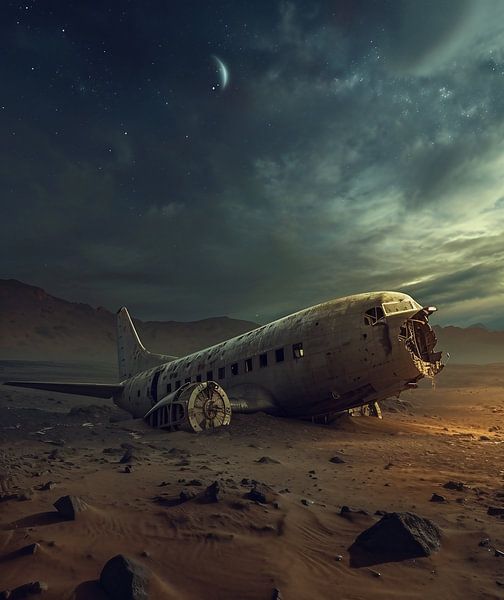 Vliegtuigwrak van fernlichtsicht