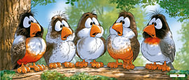 Funny Little Birds by Gelissen Artworks
