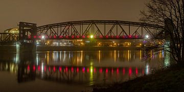 Magdeburg - Hubbrücke bei Nacht
