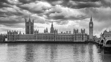 Big Ben met Palace of Westminster van Dennis Schaefer