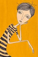 Tinne | Vrouw of dame | Oker geel