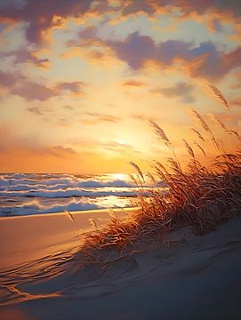 duinen en zonsopkomst van PixelPrestige