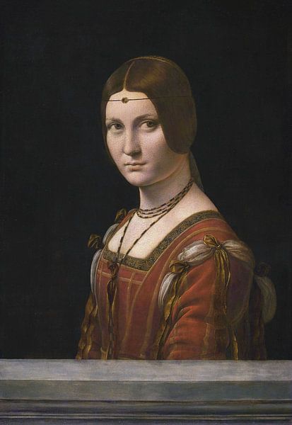 Porträt einer unbekannten Frau, Leonardo da Vinci von Meesterlijcke Meesters