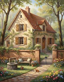 Lumière printanière sur la maison de campagne sur Regan Frederick