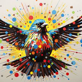 Kleurrijke Vogelkunst | Explosie van Kleuren van Blikvanger Schilderijen