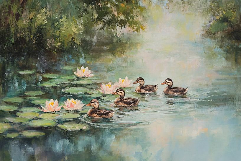 Ducks in resting pond by Imperial Art House