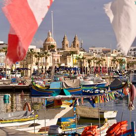 Port Marsaxlokk with Luzzus by Judith van Wijk
