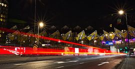 Rotterdam la nuit ; Maisons en cube sur Foto's door Astrid