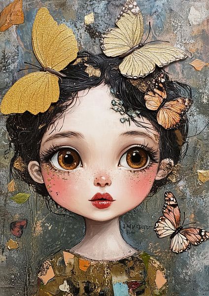 Fille aux grands yeux par Peintures accrocheuses