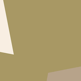 Abstrakte geometrische Formen im Mid-Century-Modern-Stil in Olivgrün, Taupe und Creme – 2er-Set. Nr. 1 von Dina Dankers
