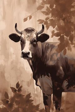 Cow among the bushes by But First Framing