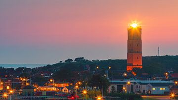 Coucher de soleil au Brandaris, Terschelling sur Henk Meijer Photography