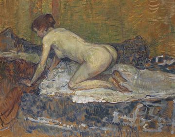 Henri de Toulouse-Lautrec, Roodharig naakt gehurkt, 1897