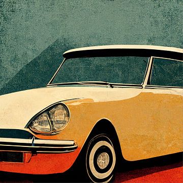 Citroen DS illustratie van Carla van Zomeren