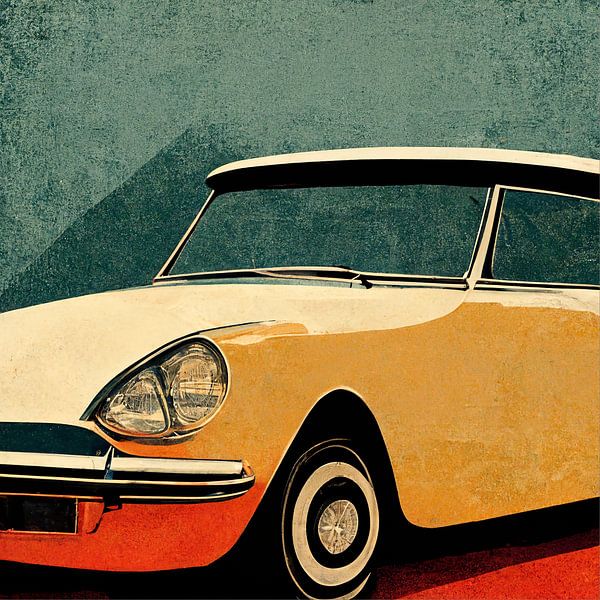 Citroen DS illustration by Carla van Zomeren