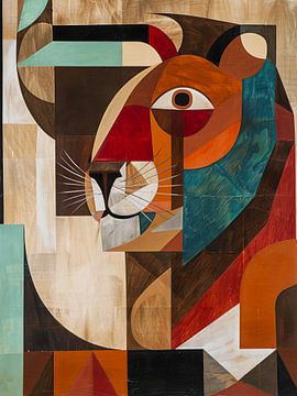abstracte leeuw van haroulita