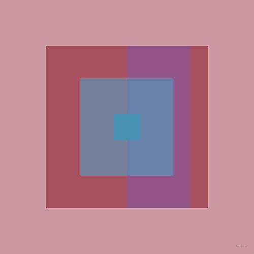 Abstract Rood Blauw Vierkant