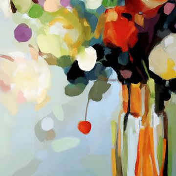 Colourful abstract painting: "field bouquet" by Studio Allee