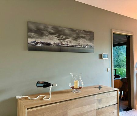 Skyline des quais de l'Escaut à Anvers, panorama