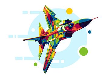 MiG-23 Flogger in Pop Art von Lintang Wicaksono