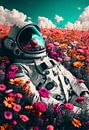 Astronaut in a Field of Flowers by drdigitaldesign thumbnail
