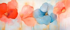 Bunte Blumenmalerei – Sanfte Aquarelle von Poster Art Shop