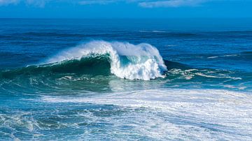 Large waves in Nazaré (Portugal) by Jessica Lokker