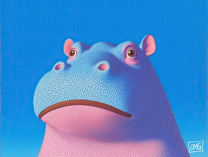 Hippo Surprise by OMG Art