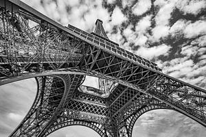 Tour Eiffel en noir et blanc sur Ronne Vinkx