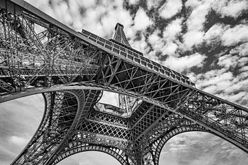 Eiffeltoren in zwart-wit