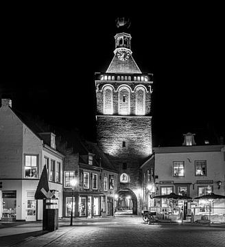 Binnenpoort Culemborg in zwart wit. van Rick van de Kraats