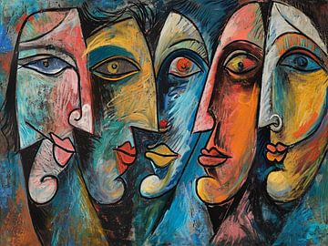 Abstract faces 4 by Ekaterina Veselova