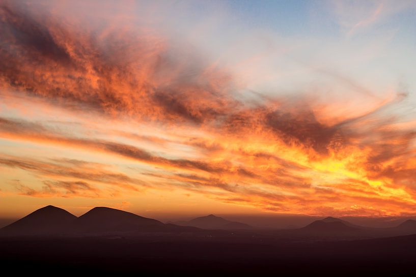 Zonsondergang boven Lanzarote von Tomas Grootveld