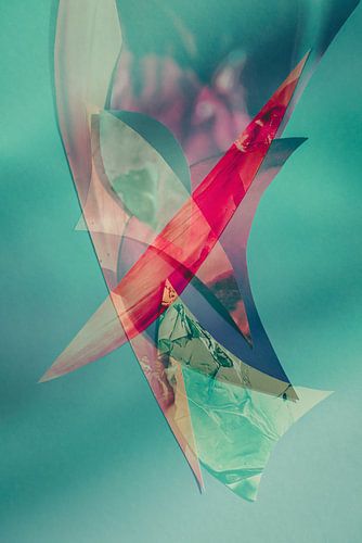 Abstrakte Collage in Farbe