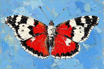 Abstract butterfly with colourful background by Art & Soul Creations