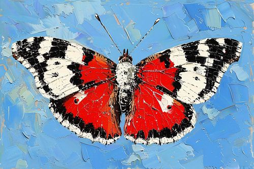 Abstracte vlinder met kleurrijke achtergrond