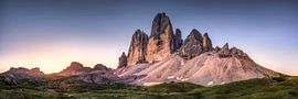 Morgenrot an den drei Zinnen in den Dolomiten von Voss Fine Art Fotografie