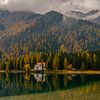 Der Lago di Anterselva in Herbstfarben von Teun Ruijters