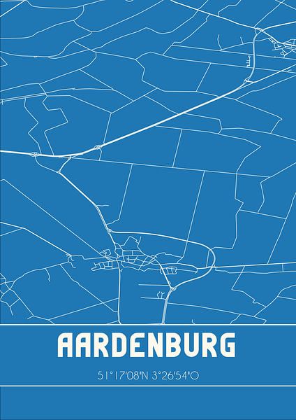 Blueprint | Map | Aardenburg (Zeeland) by Prints of Place