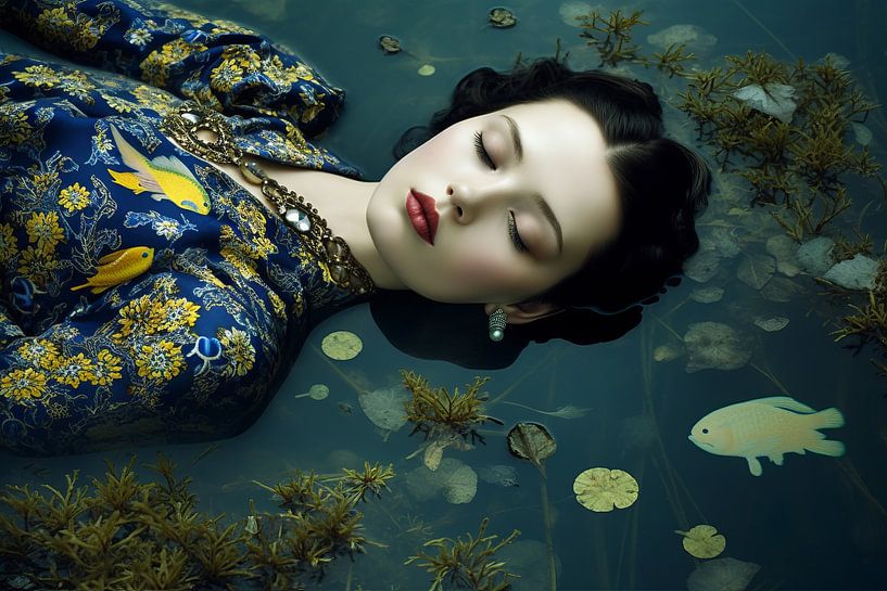 Digital art portrait &quot;Immersed in nature&quot; by Carla Van Iersel