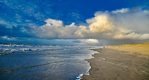 Plage panoramique en direction de Noordwijk.