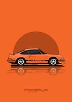 Kunstauto PORSCHE CARRERA RS Oranje