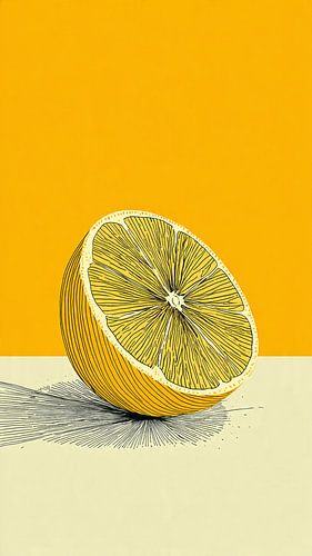 Moderne Strichzeichnung einer Orange