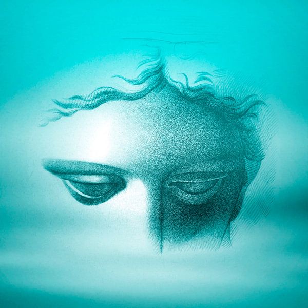La dame et la mer en turquoise par Mad Dog Art