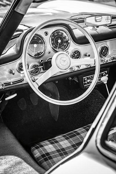 Mercedes-Benz 300 SL Flügeltürer Oldtimer-Interieur von Sjoerd van der Wal Fotografie