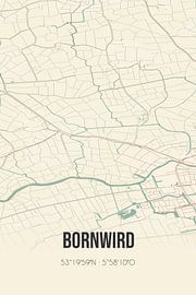 Vintage map of Bornwird (Fryslan) by Prints of Place