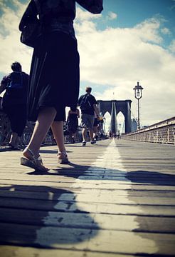 Walking over the bridge by Marianne Bal