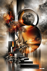 surrealistisch droomlandschap / surreal dreamscape van Gelissen Artworks