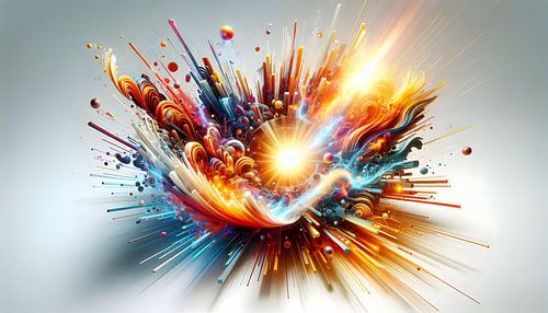 Une énergie lumineuse explosive en mouvement abstrait