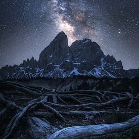 The Milky Way over the Dolomites at Würzjoch by Daniel Gastager